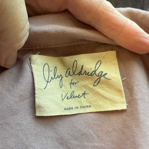 Lily Aldridge for Velvet Women's L Boho Pink Utility Lightweight Cotton Jacket - Picture 5 of 8